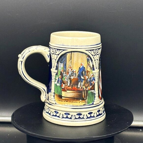 Vintage Gerz W Germany Declaration of Independence Stoneware Beer Stein Mug - Picture 1 of 9